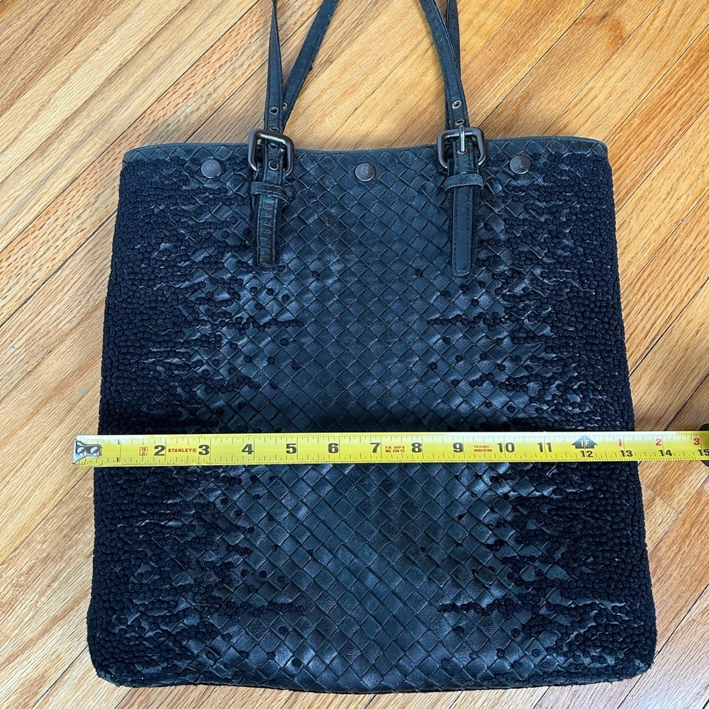 Bottega Veneta Intrecciato Leather & Wool Tote Bag - Picture 12 of 16
